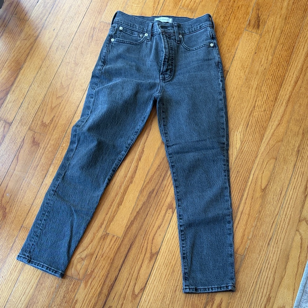 Madewell The Perfect Vintage Jean distressed black jeans